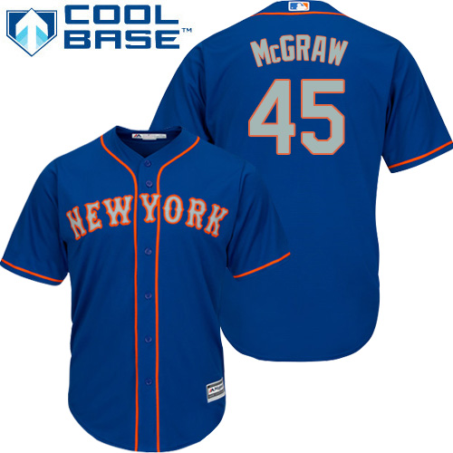 Mets #45 Tug McGraw Blue(Grey NO.) Cool Base Stitched Youth MLB Jersey Mets #45 Tug McGraw Blue(Grey NO.) Cool Base Stitched Youth MLB Jersey