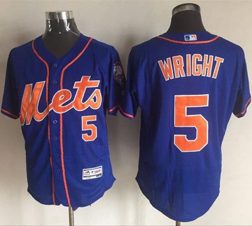 Mets #5 David Wright Blue Flexbase Authentic Collection Stitched MLB Jersey