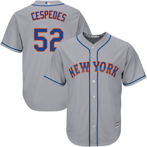 Mets #52 Yoenis Cespedes Grey Cool Base Stitched Youth MLB Jersey Mets #52 Yoenis Cespedes Grey Cool Base Stitched Youth MLB Jersey