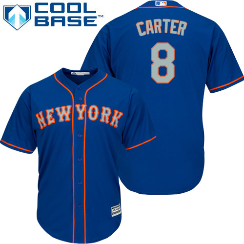 Mets #8 Gary Carter Blue(Grey NO.) Cool Base Stitched Youth MLB Jersey Mets #8 Gary Carter Blue(Grey NO.) Cool Base Stitched Youth MLB Jersey