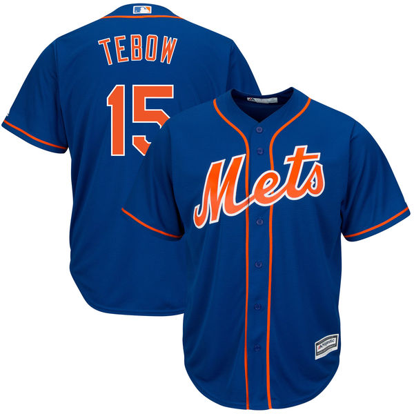 Mets 15 Tim Tebow Blue Cool Base Jersey