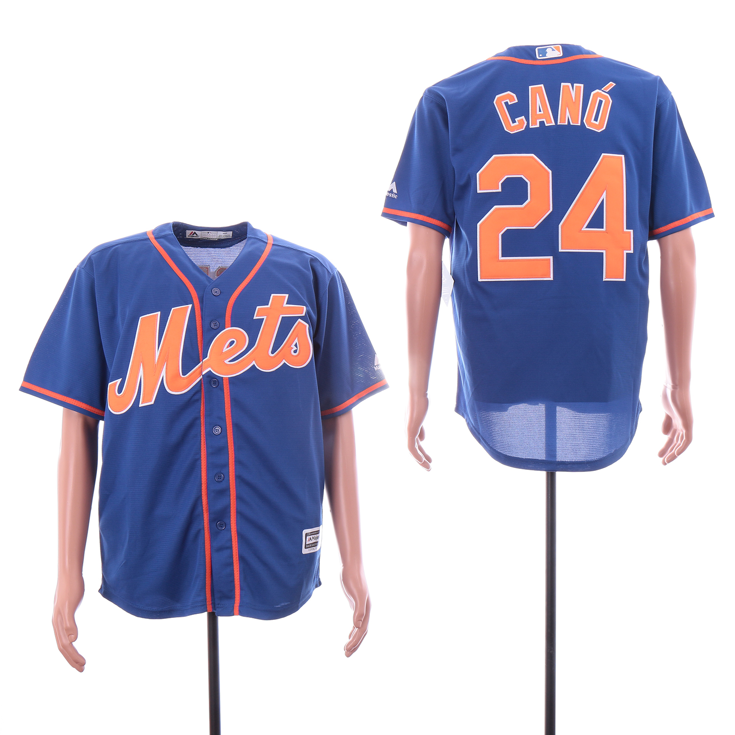 Mets 24 Robinson Cano Royal Cool Base Jersey