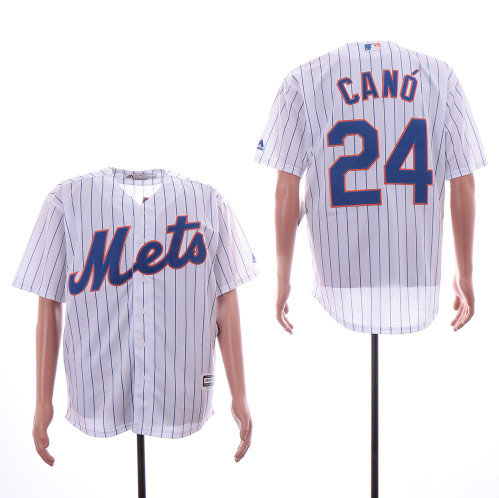 Mets 24 Robinson Cano White Cool Base Jersey