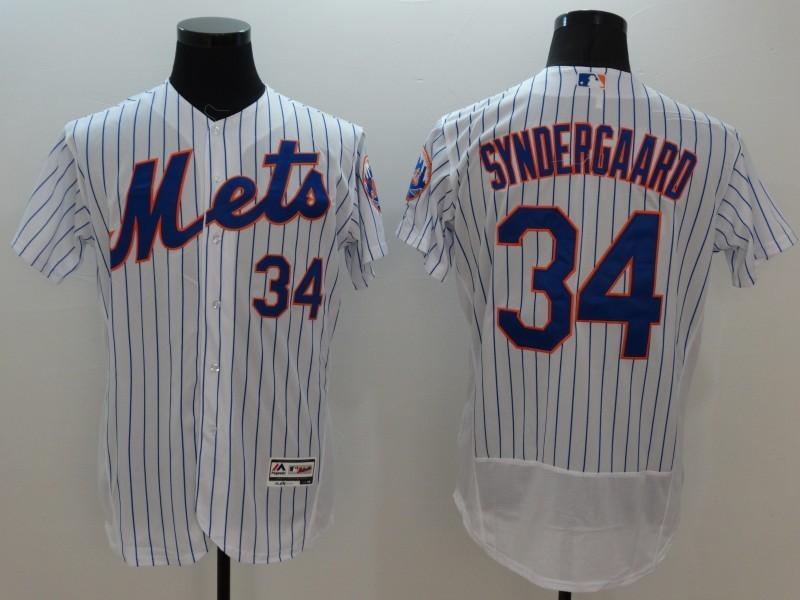 Mets 34 Noah Syndergaard White Flexbase Jersey