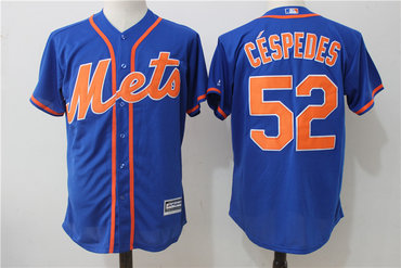Mets 52 Yoenis Cespedes Blue Cool Base Jersey