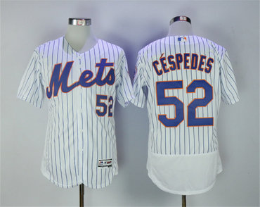 Mets 52 Yoenis Cespedes White Flexbase Jersey