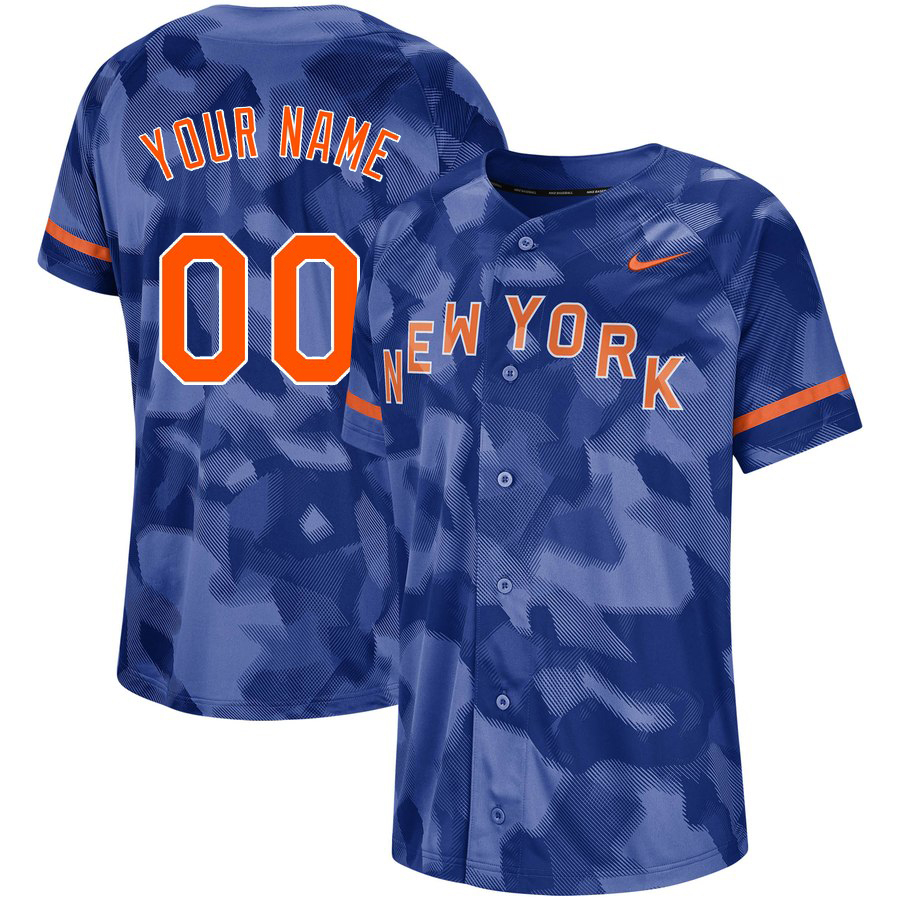 Mets Royal Camo Fashion Men's Customized Jersey Mets Royal Camo Fashion Men's Customized Jersey