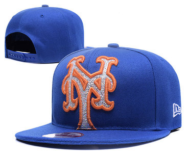 Mets Sequins Logo Blue Adjustable Hat YD
