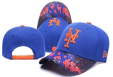 Mets Team Logo Blue Snapback Adjustable Hat