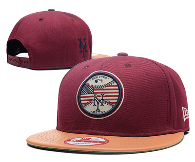 Mets Team Logo Burgundy Adjustable Hat GS