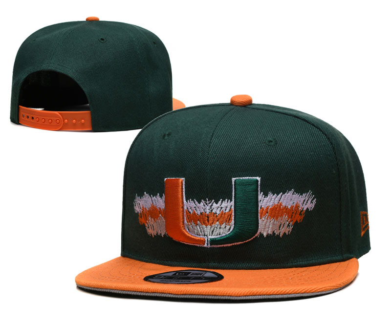 Miami (FL) Hurricanes Stitched Snapback Hats 002 Miami (FL) Hurricanes Stitched Snapback Hats 002