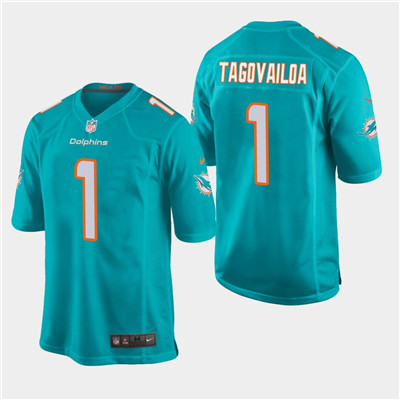 Miami Dolphins #1 Tua Tagovailoa 2020 NFL Draft Game Jersey - Aqua Miami Dolphins #1 Tua Tagovailoa 2020 NFL Draft Game Jersey - Aqua