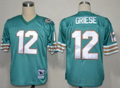 Miami Dolphins #12 Bob Griese Green Throwback NFL Jerseys Miami Dolphins #12 Bob Griese Green Throwback NFL Jerseys