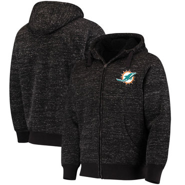 Miami Dolphins G III Sports By Carl Banks Discovery Sherpa Full Zip Jacket Heathered Black Miami Dolphins G III Sports By Carl Banks Discovery Sherpa Full Zip Jacket Heathered Black