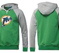 Miami Dolphins Logo Pullover Hoodie Green & Grey