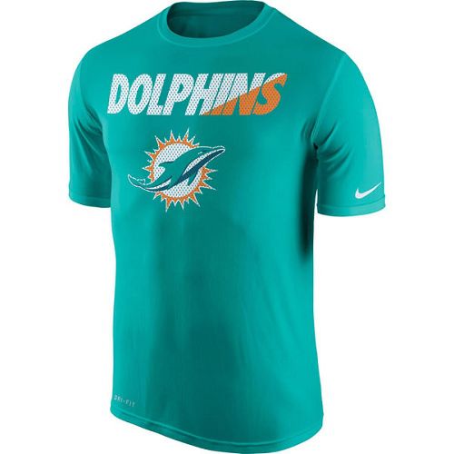 Miami Dolphins Nike Aqua Legend Staff Practice Performance T-Shirt