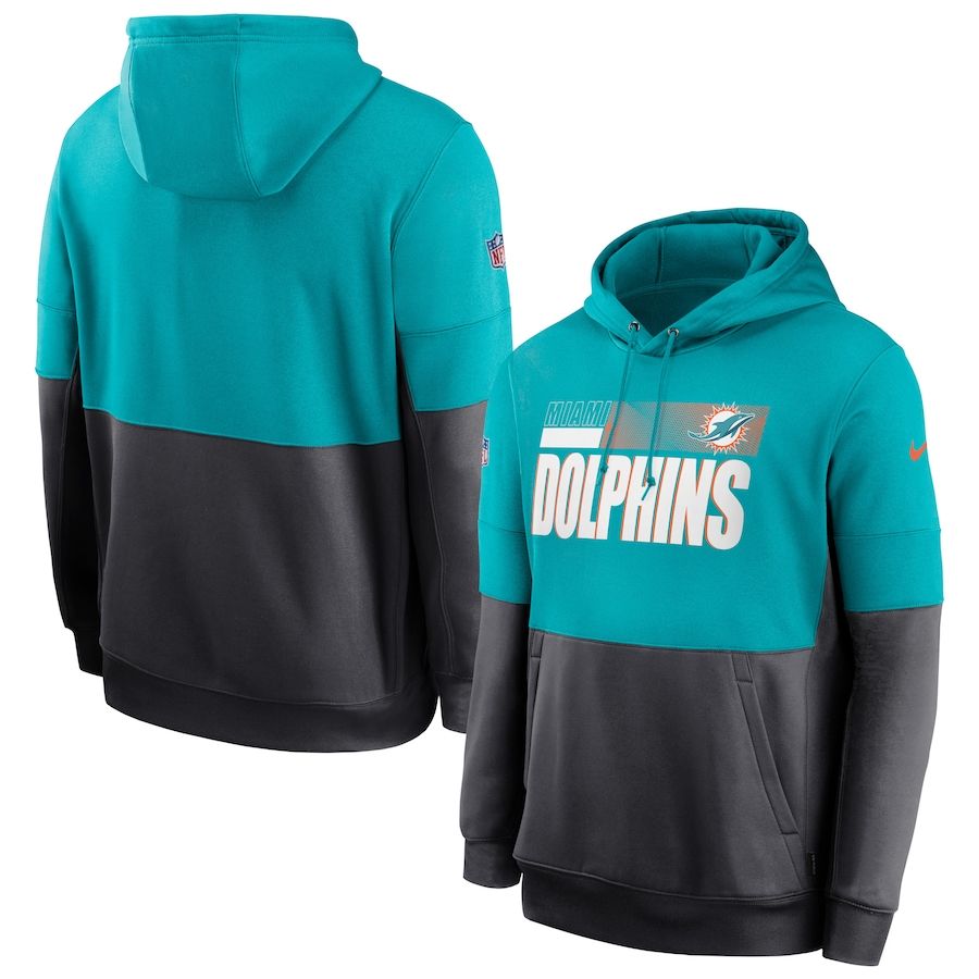 Miami Dolphins Nike Sideline Impact Lockup Performance Pullover Hoodie Aqua Charcoal Miami Dolphins Nike Sideline Impact Lockup Performance Pullover Hoodie Aqua Charcoal