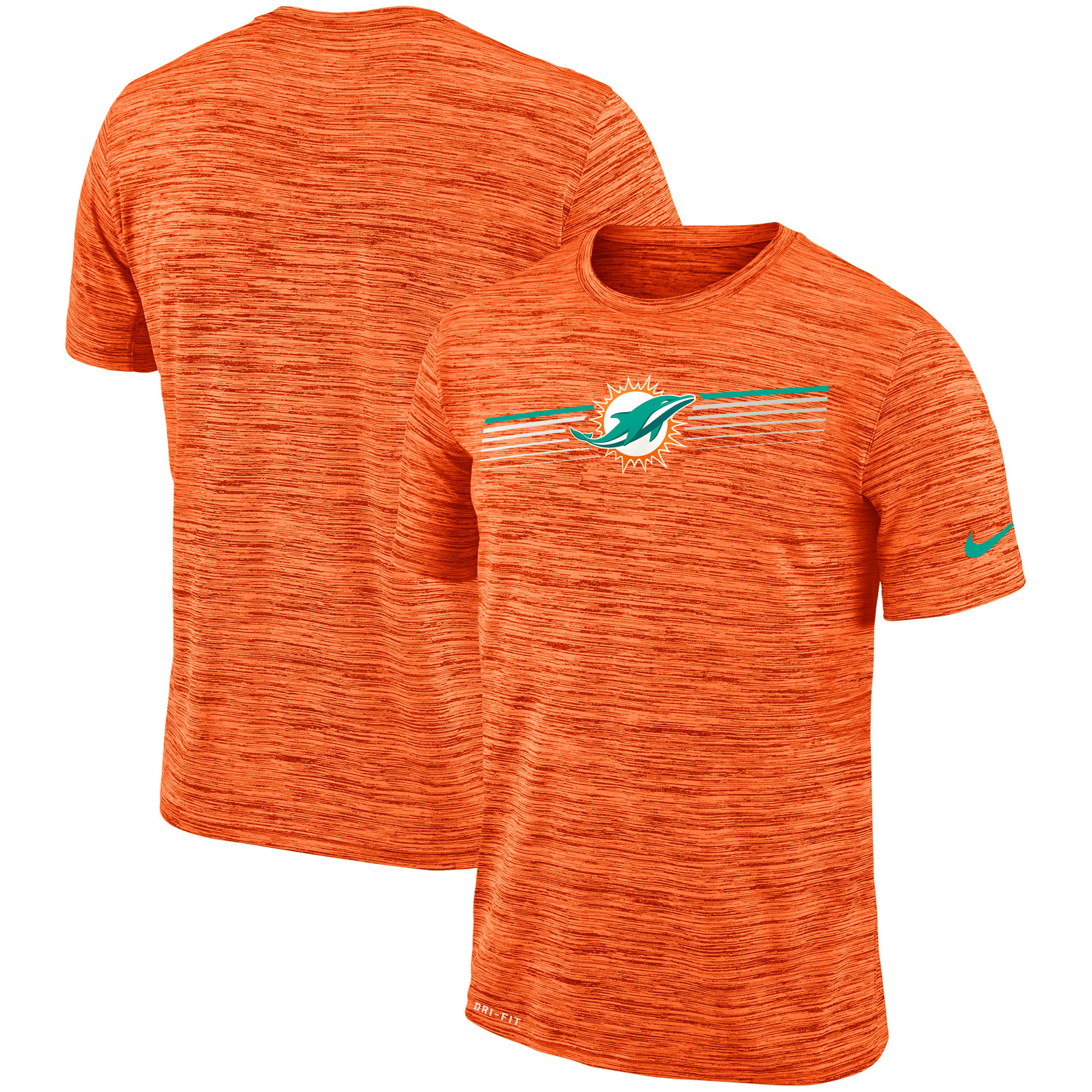 Miami Dolphins Nike Sideline Velocity Performance T-Shirt Heathered Orange