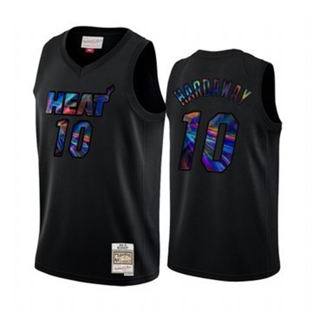 Miami Heat #10 Tim Hardaway Men's Iridescent HWC Limited NBA Jersey - Black Miami Heat #10 Tim Hardaway Men's Iridescent HWC Limited NBA Jersey - Black