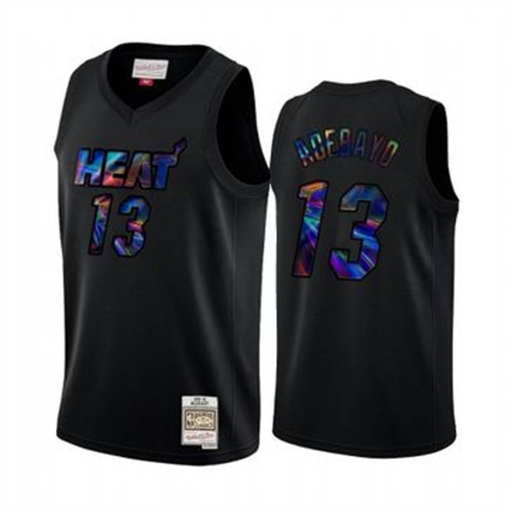 Miami Heat #13 Bam Adebayo Men's Iridescent HWC Limited NBA Jersey - Black Miami Heat #13 Bam Adebayo Men's Iridescent HWC Limited NBA Jersey - Black