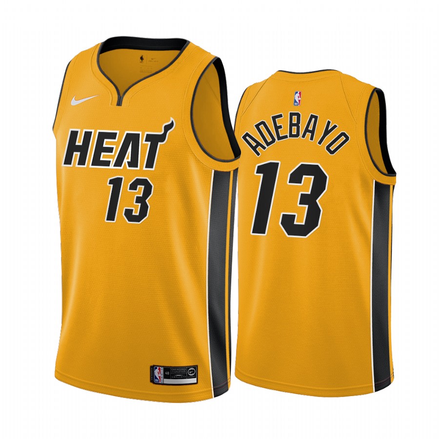Miami Heat #13 Bam Adebayo Yellow NBA Swingman 2020-21 Earned Edition Jersey Miami Heat #13 Bam Adebayo Yellow NBA Swingman 2020-21 Earned Edition Jersey