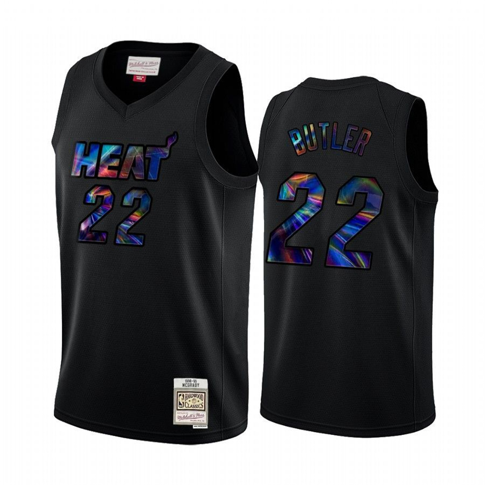 Miami Heat #22 Jimmy Butler Men's Iridescent HWC Limited NBA Jersey - Black Miami Heat #22 Jimmy Butler Men's Iridescent HWC Limited NBA Jersey - Black