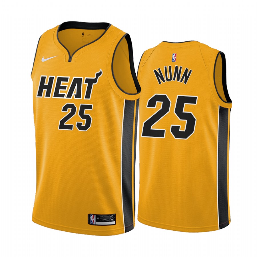 Miami Heat #25 Kendrick Nunn Yellow NBA Swingman 2020-21 Earned Edition Jersey Miami Heat #25 Kendrick Nunn Yellow NBA Swingman 2020-21 Earned Edition Jersey