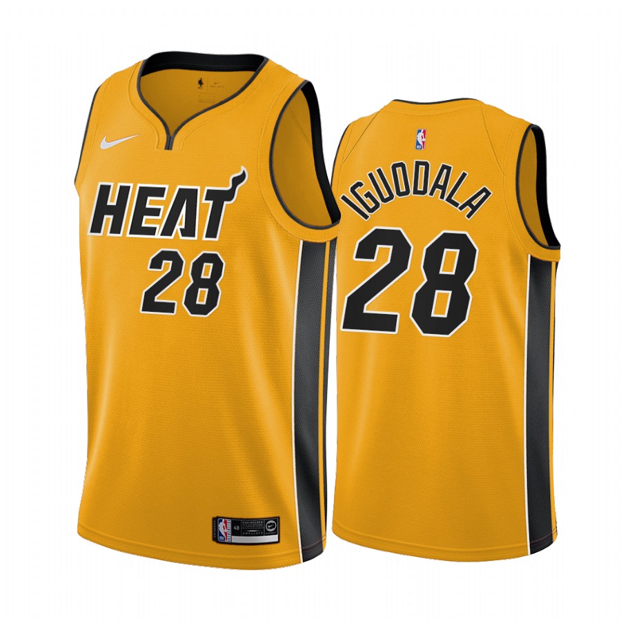 Miami Heat #28 Andre Iguodala Yellow NBA Swingman 2020-21 Earned Edition Jersey Miami Heat #28 Andre Iguodala Yellow NBA Swingman 2020-21 Earned Edition Jersey