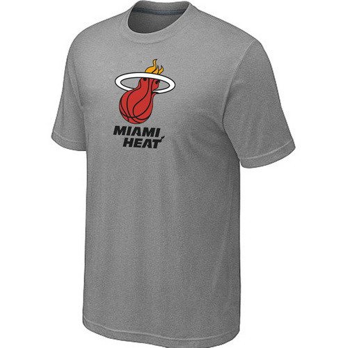 Miami Heat Big & Tall Primary L.gray T-Shirts