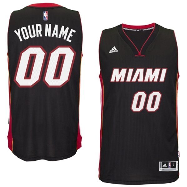 Miami Heat Black Men's Customize New Rev 30 Jersey Miami Heat Black Men's Customize New Rev 30 Jersey