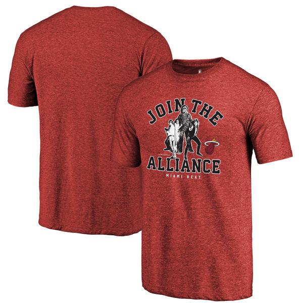 Miami Heat Fanatics Branded Cardinal Star Wars Alliance Tri-Blend T-Shirt