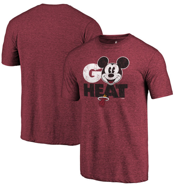 Miami Heat Fanatics Branded Red Disney Rally Cry Tri-Blend T-Shirt