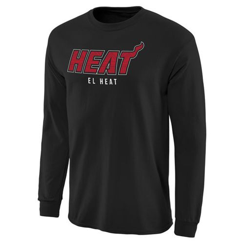 Miami Heat Noches Enebea Long Sleeves T-Shirt Black