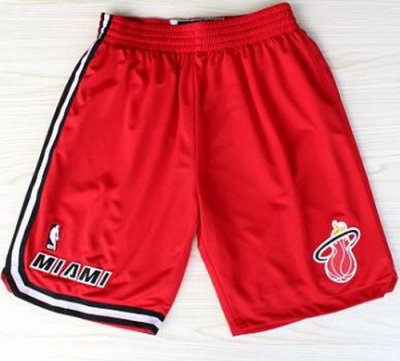 Miami Heat Red Hardwood Classics Revolution 30 Swingman NBA Shorts