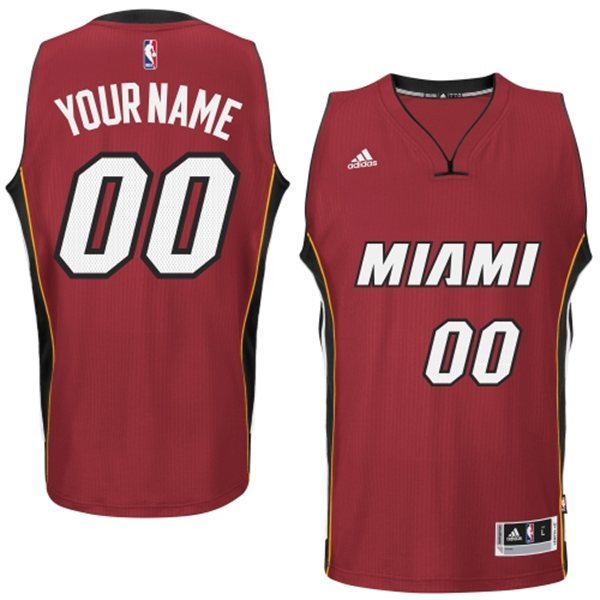 Miami Heat Red Men's Customize New Rev 30 Jersey Miami Heat Red Men's Customize New Rev 30 Jersey