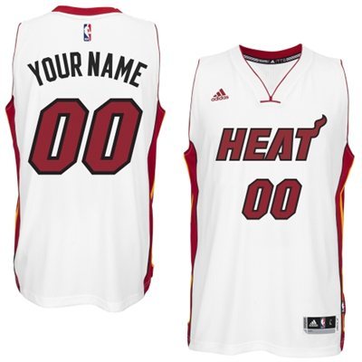 Miami Heat White Men's Customize New Rev 30 Jersey Miami Heat White Men's Customize New Rev 30 Jersey