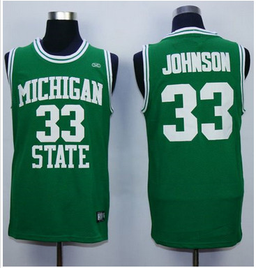 Michigan State Spartans #33 Magic Johnson Green Stitched Hardwood Legends Basketball NCAA