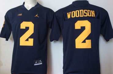 Michigan Wolverines 2 Charles Woodson Navy College Football Jersey