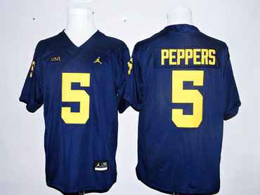 Michigan Wolverines 5 Jabrill Peppers Navy College Football Jersey