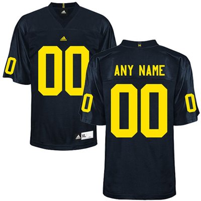 Michigan Wolverines Dark Blue Customized Jerseys