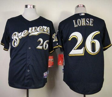 Milwaukee Brewers #26 Kyle Lohse Navy Blue Cool Base Stitched Baseball Jersey