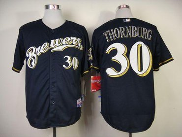 Milwaukee Brewers #30 Tyler Thornburg Blue Cool Base Baseball Jersey