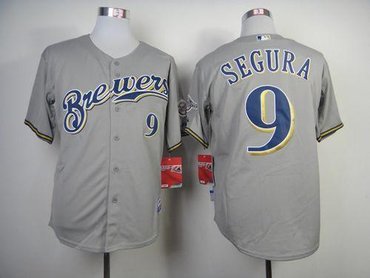 Milwaukee Brewers #9 Jean Segura Grey Cool Base Stitched Baseball Jersey