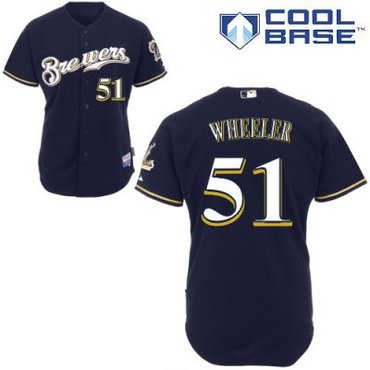 Milwaukee Brewers Zelous Wheeler Stitched #51 Jersey
