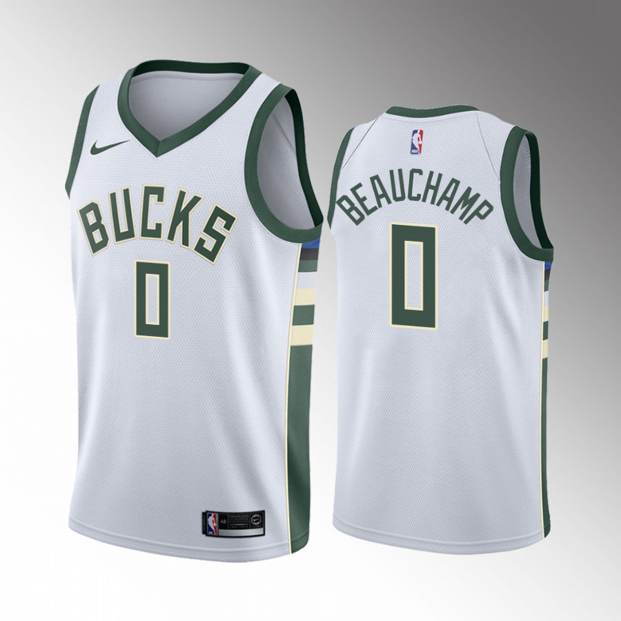 Milwaukee Bucks #0 Beauchamp White jersey Milwaukee Bucks #0 Beauchamp White jersey