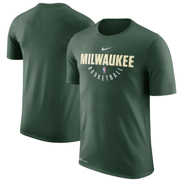 Milwaukee Bucks Hunter Green Nike Practice Performance T-Shirt Milwaukee Bucks Hunter Green Nike Practice Performance T-Shirt