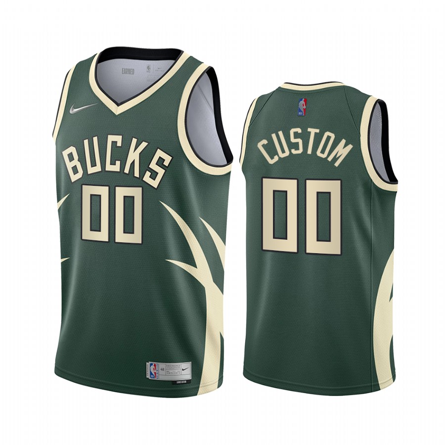 Milwaukee Bucks Personalized Green NBA Swingman 2020-21 Earned Edition Jersey Milwaukee Bucks Personalized Green NBA Swingman 2020-21 Earned Edition Jersey