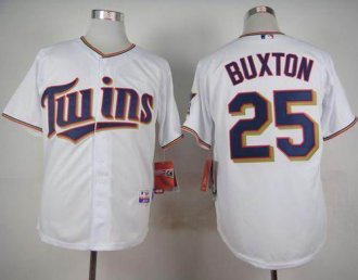 Minesota Twins #25 Byron Buxton White Cool Base Stitched Baseball Jersey