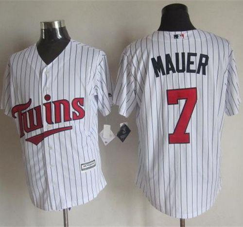 Minesota Twins #7 Joe Mauer White New Cool Base Stitched Baseball Jersey