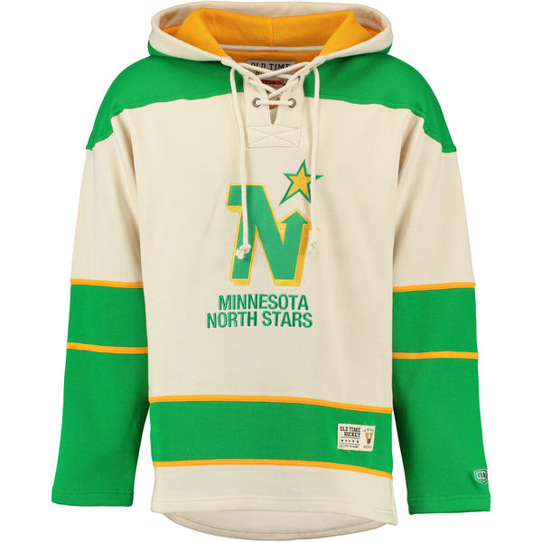 Minnesota North Stars Cream Men's Customized Hooded Sweatshirt Minnesota North Stars Cream Men's Customized Hooded Sweatshirt